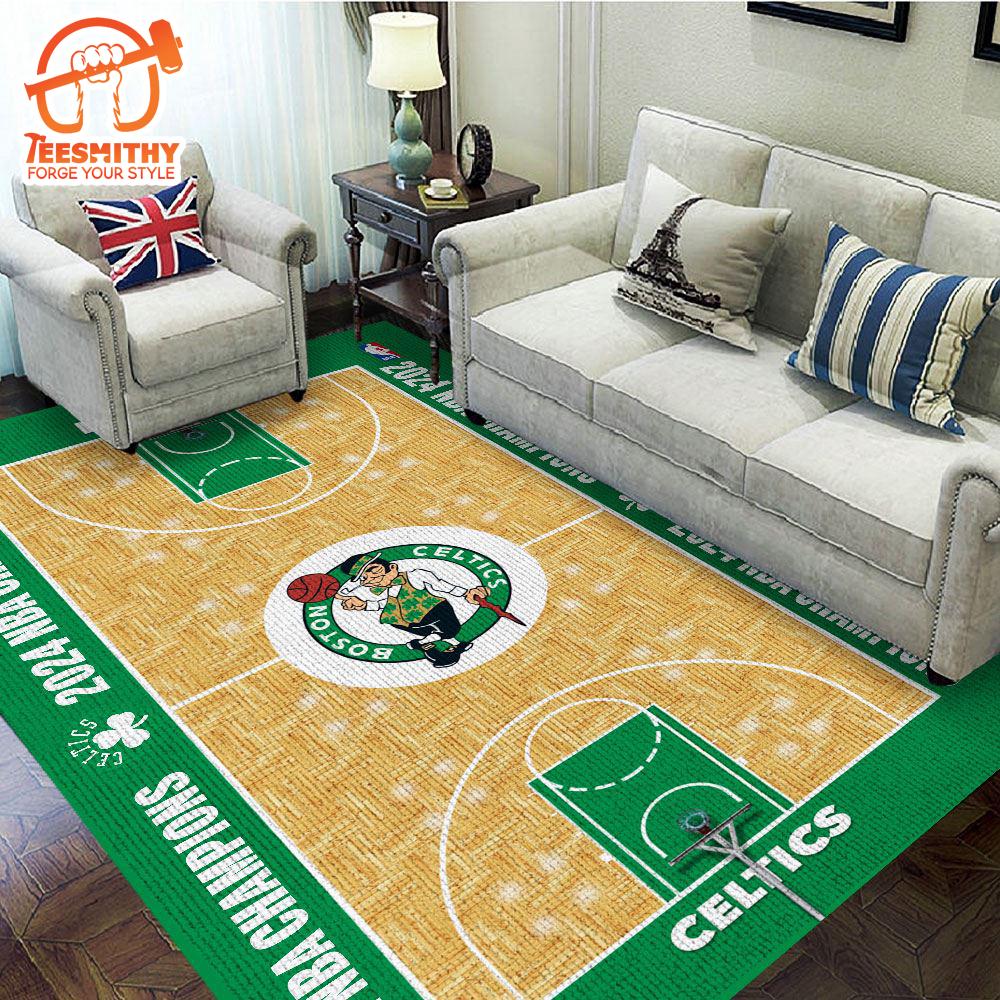 Boston Celtics Rectangular Rug Christmas For Fans