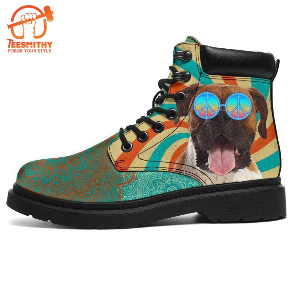 Boxer Boots Funny Hippie Style Shoes