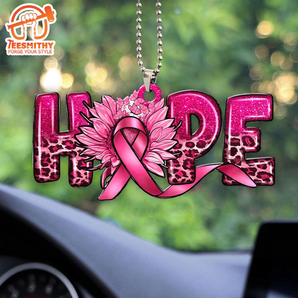 Breast Cancer Awareness Custom Shape 1-sided Acrylic Car Ornament