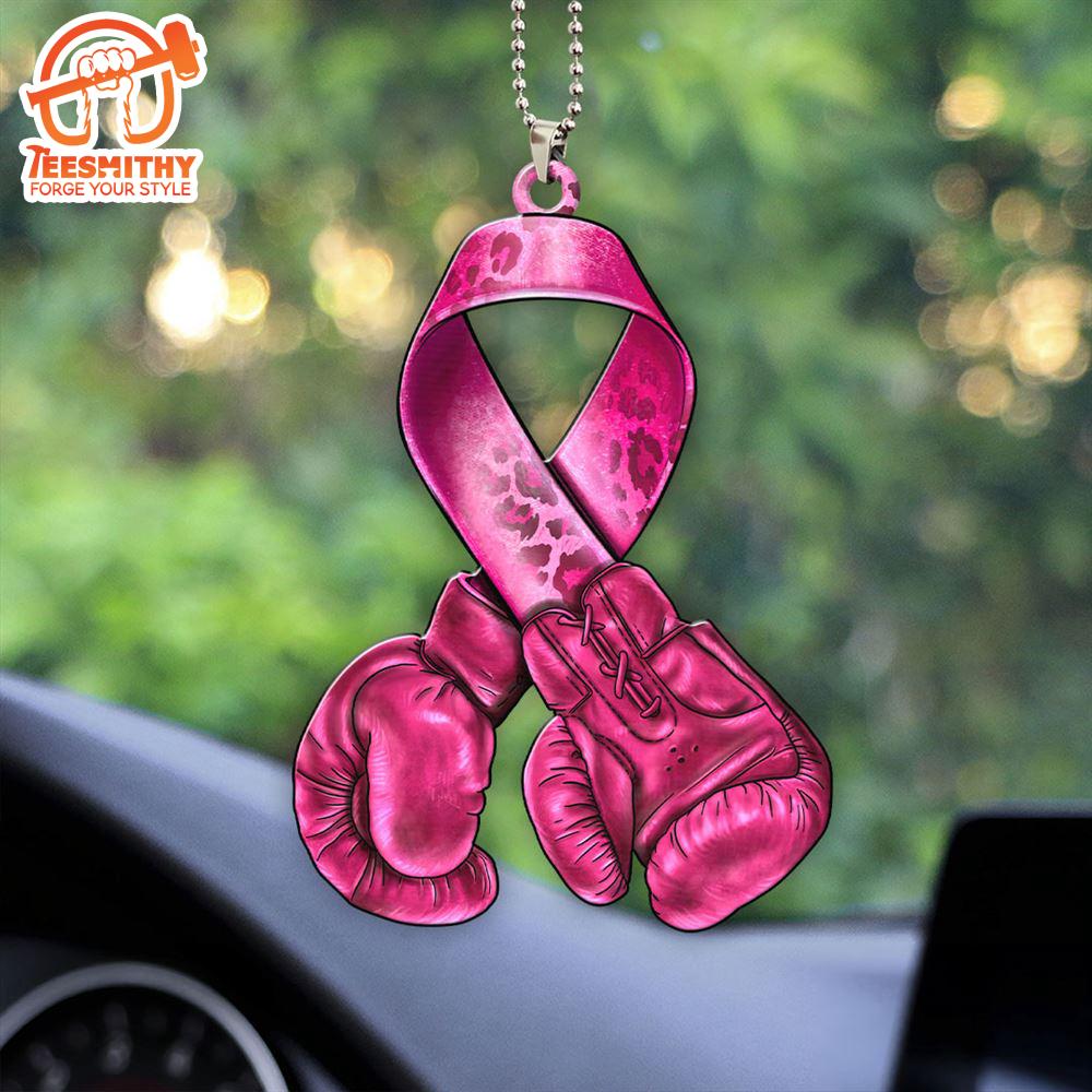 Breast Cancer Awareness Custom Shape 2-sided Acrylic Car Ornament