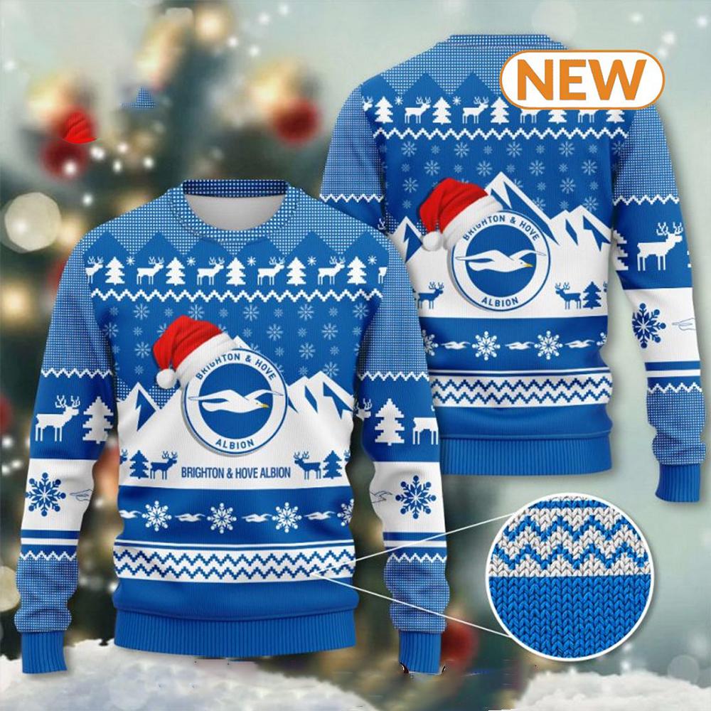 Brighton & Hove Albion  Ugly Christmas Sweater Shirt, Sweatshirt