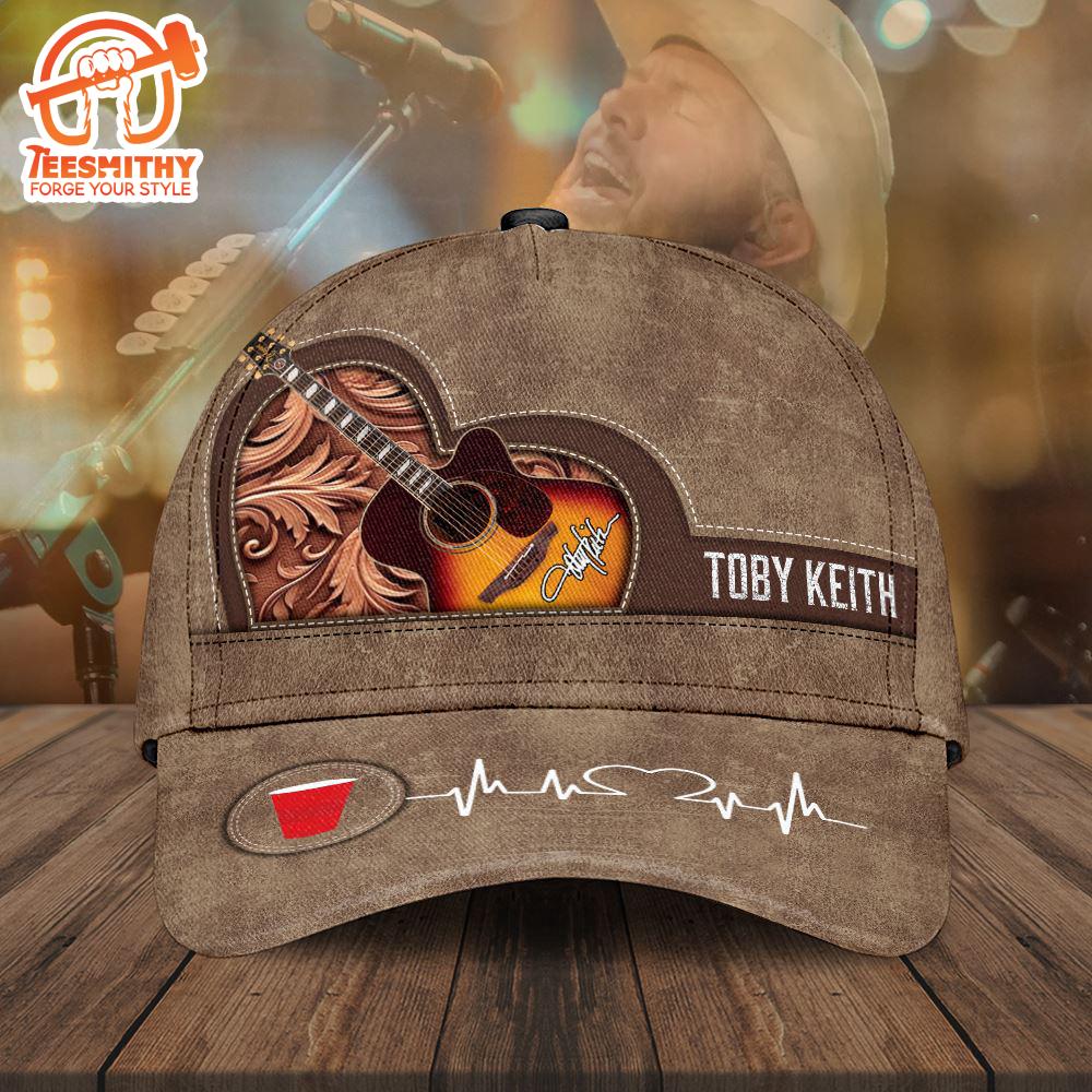 Brown Toby Keith Guitar In Heart, Patriotic Songs, Southern Rock, Toby Keith Classic Cap