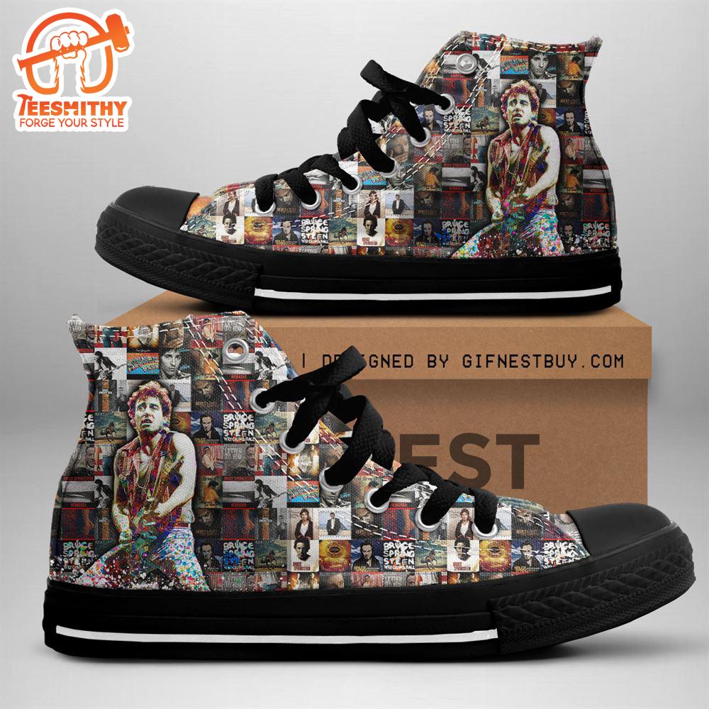 Bruce Springsteen Album, Bruce Springsteen High Top Canvas Shoes