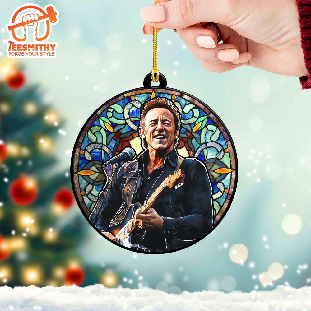 Bruce Springsteen Decor Christmas  Acrylic Ornament, Hanging Ornament