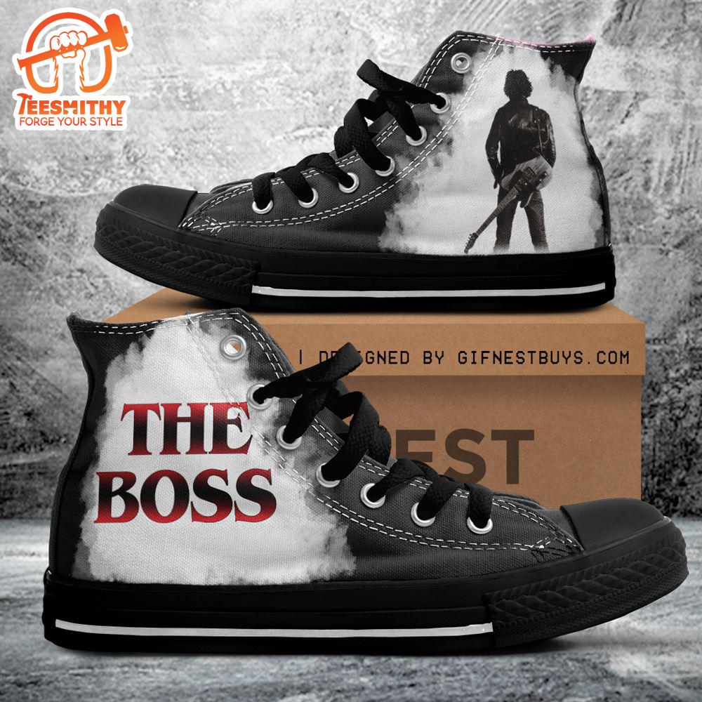 Bruce Springsteen The Boss, Bruce Springsteen High Top Canvas Shoes