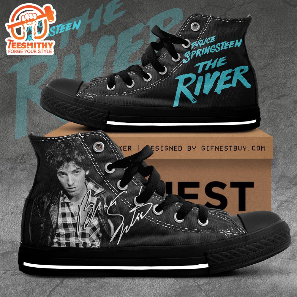 Bruce Springsteen The River, Bruce Springsteen High Top Canvas Shoes