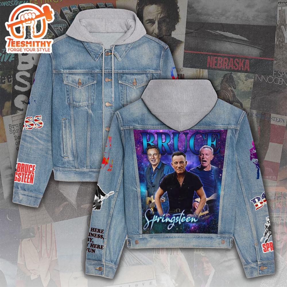 Bruce Springsteen Women’s Gift Christmas Denim Hood Jacket For Fans