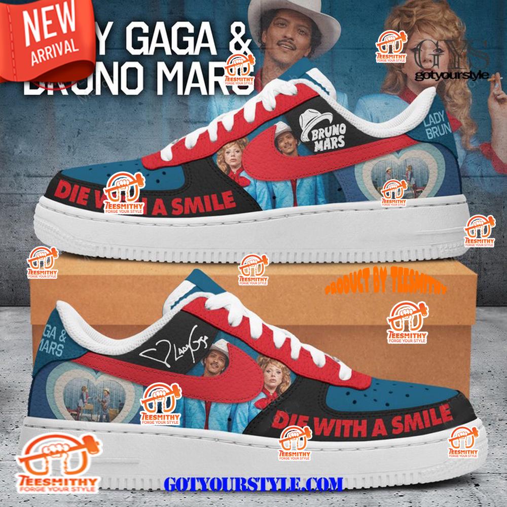 Bruno Mars x Lady Gaga Die With A Smile Air Force 1 Shoes