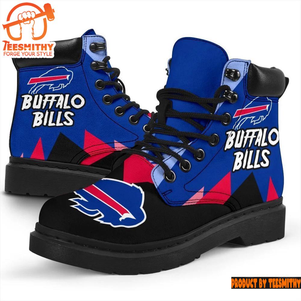 Buffalo Bills All Season Boots  Casual Shoes  Vegan Leather Custom Boot Shoes