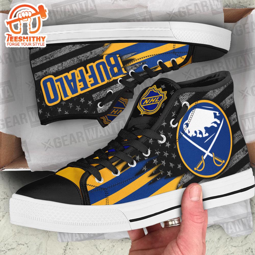 Buffalo Sabres High Top Shoes Custom American Flag Sneakers