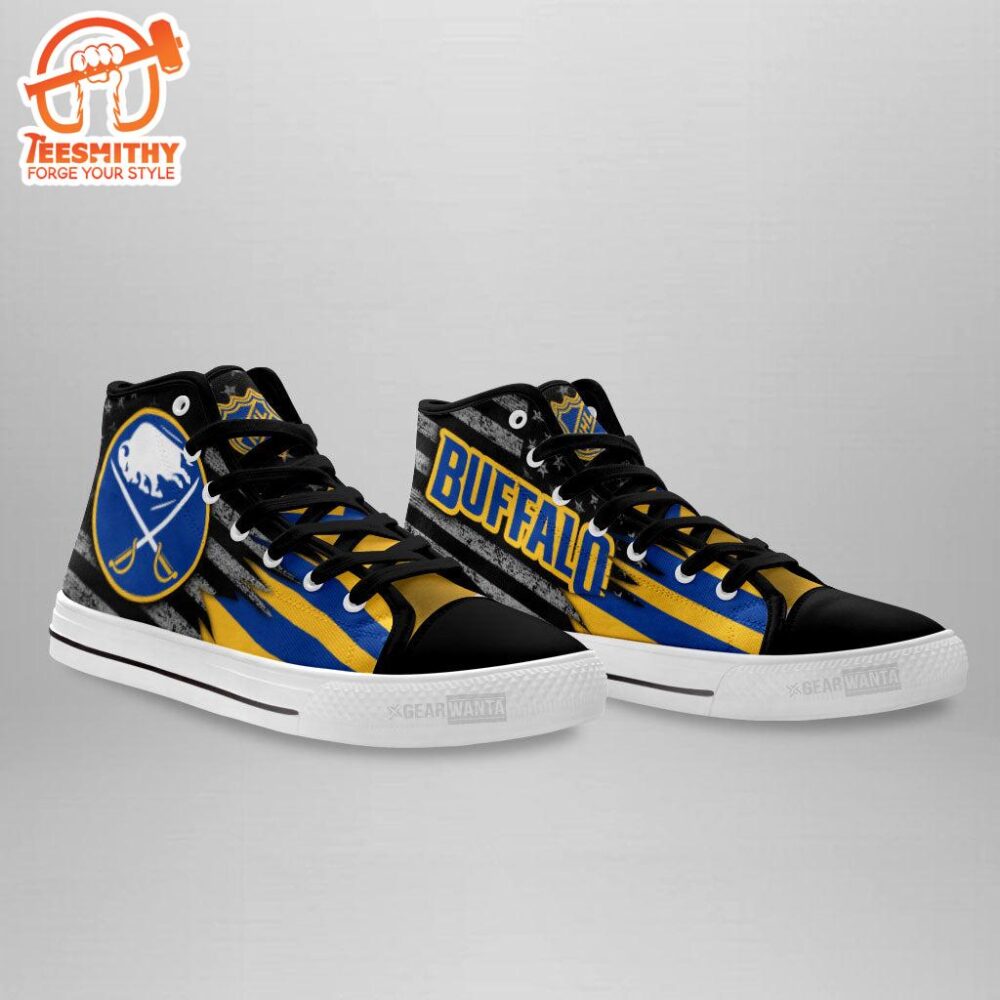 Buffalo Sabres High Top Shoes Custom American Flag Sneakers