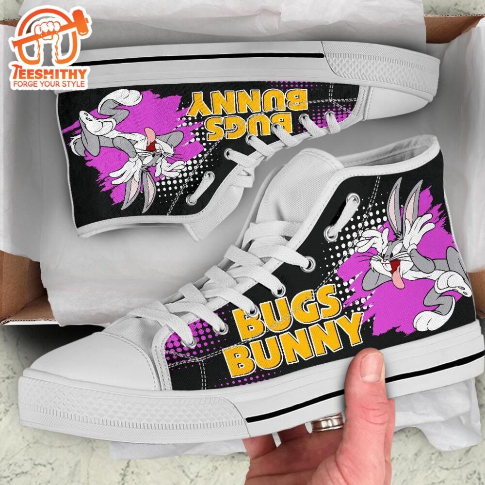 Bugs Bunny Sneaker High Top Shoes Looney Tunes Fan