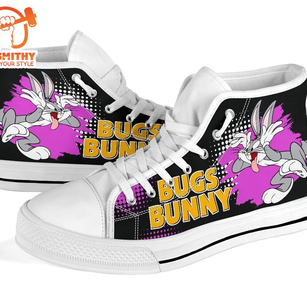 Bugs Bunny Sneaker High Top Shoes Looney Tunes Fan