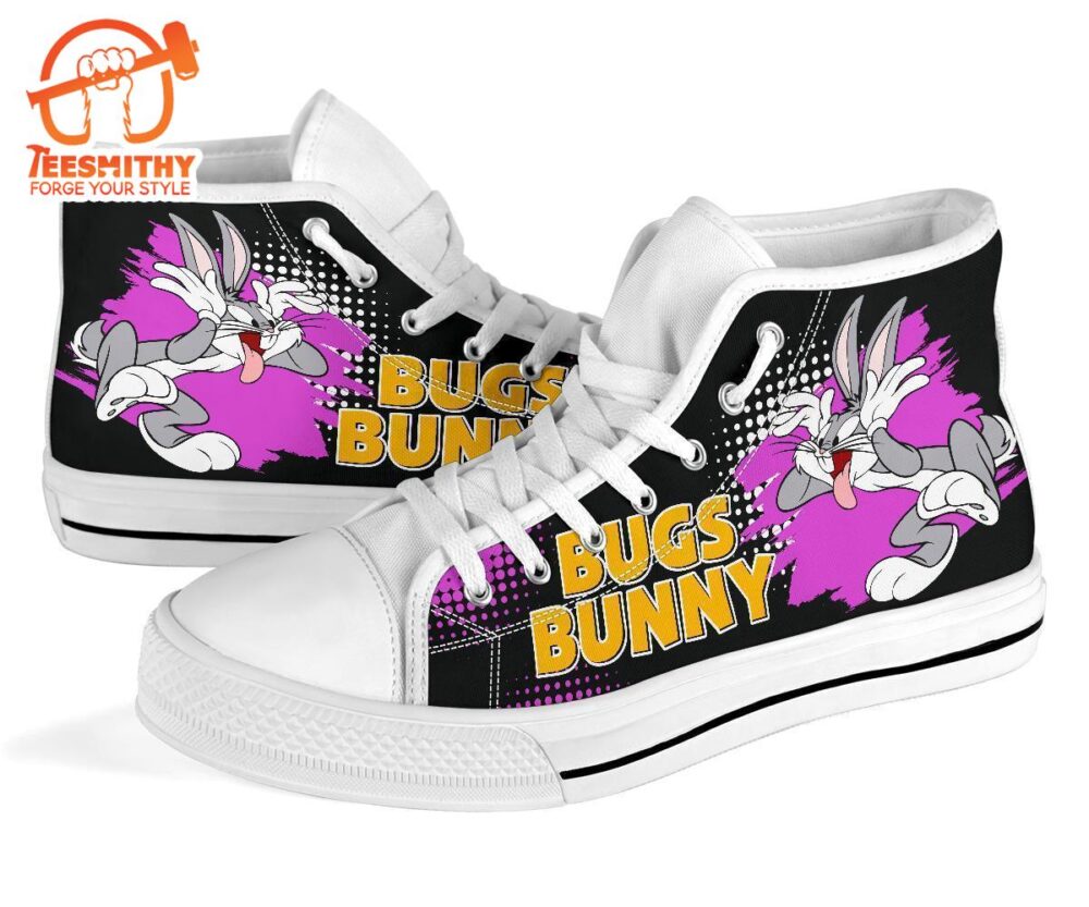 Bugs Bunny Sneaker High Top Shoes Looney Tunes Fan