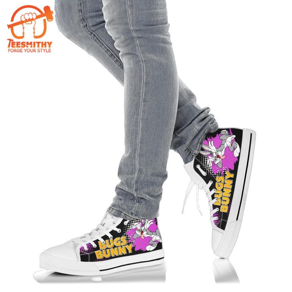 Bugs Bunny Sneaker High Top Shoes Looney Tunes Fan