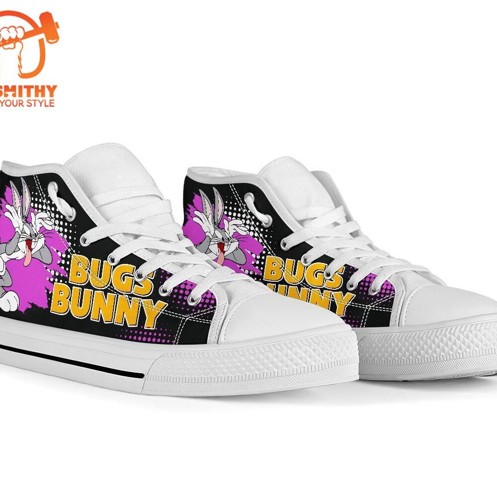 Bugs Bunny Sneaker High Top Shoes Looney Tunes Fan