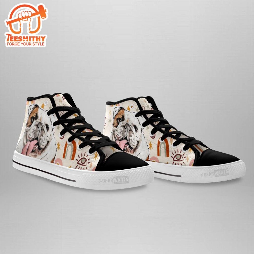 Bulldog High Top Shoes Custom Boho