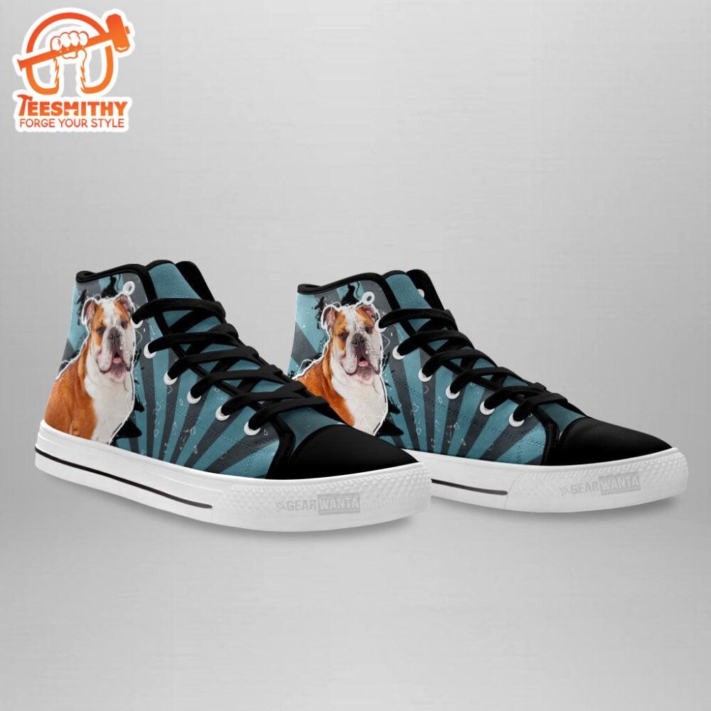 Bulldog High Top Shoes Custom