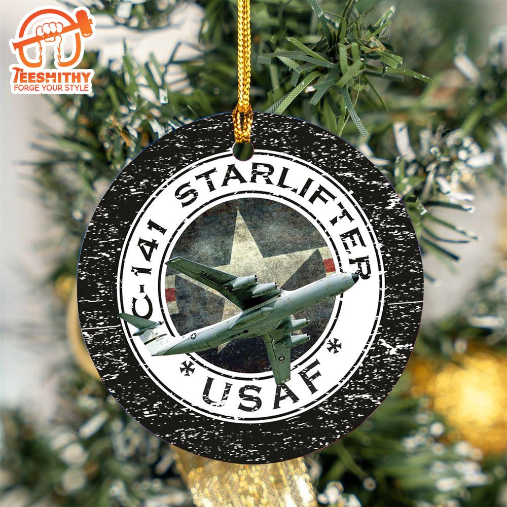 Christmas 2024  C-141 Starlifter USAF Ceramic Ornament