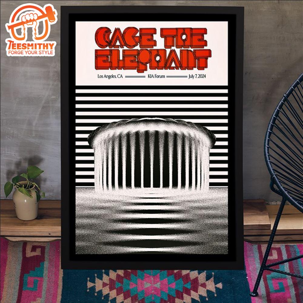 Cage The Elephant Aug 2 2024 Alpharetta GA Poster Canvas