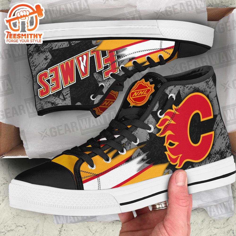 Calgary Flames High Top Shoes Custom Canadian Maple Leaf Sneakers