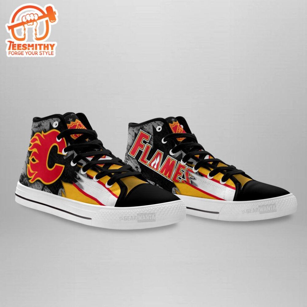 Calgary Flames High Top Shoes Custom Canadian Maple Leaf Sneakers