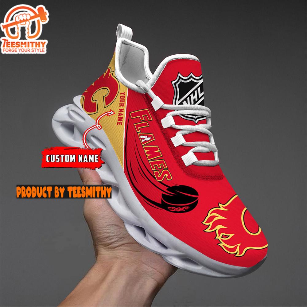 Calgary Flames Personalized NHL New Max Soul Shoes V1