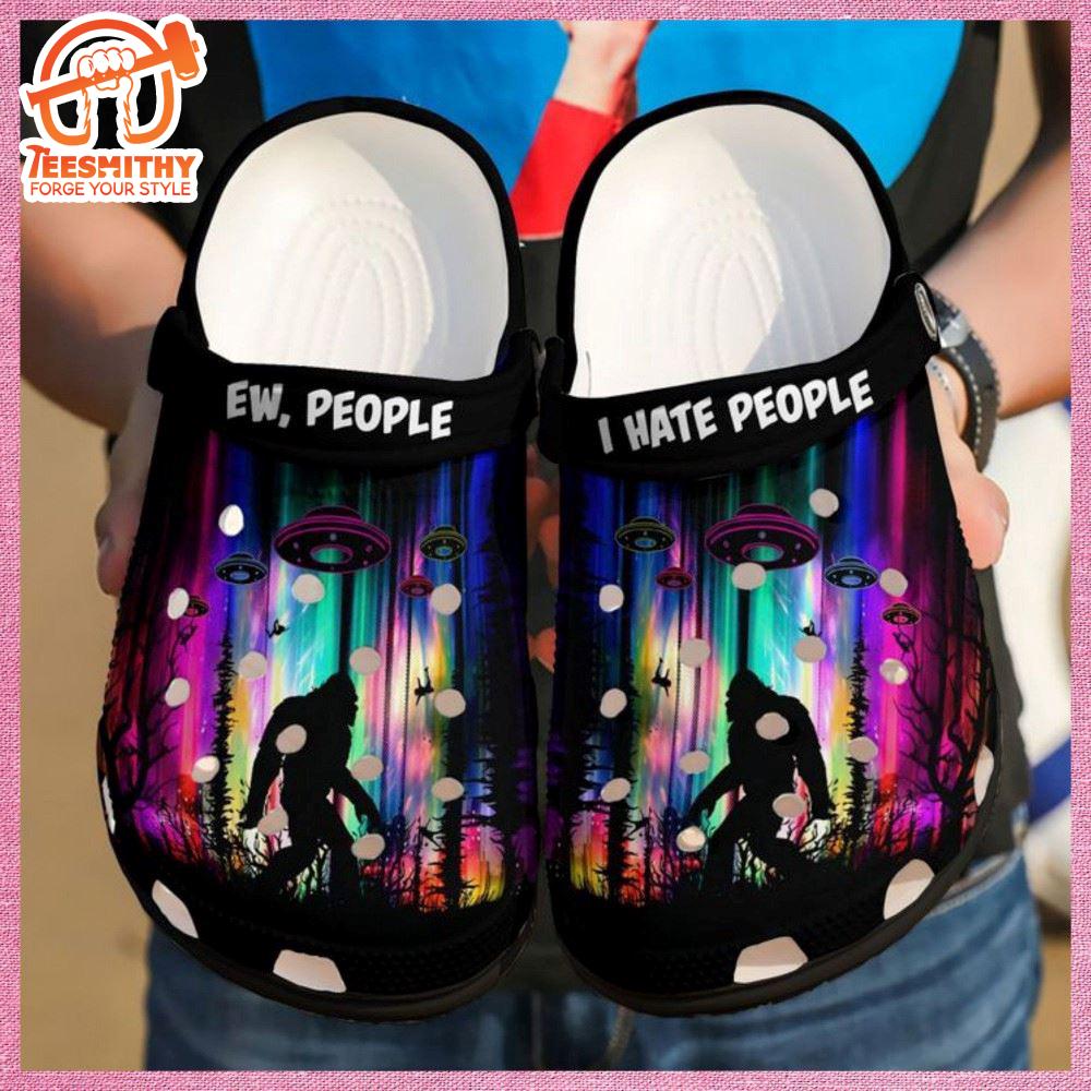 Camping Ew People I Hate People For Men And Women Gift For Fan Classic Water Rubber Clog Shoes Comfy Footwear