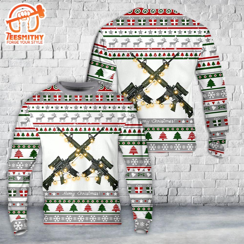 Canadian Army C7A2 Christmas AOP Sweater  Gift Christmas