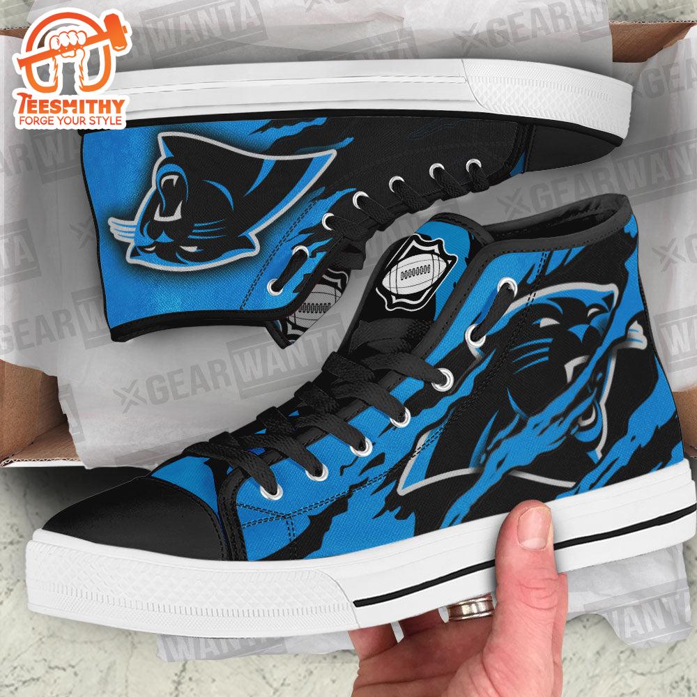 Carolina Panthers High Top Shoes Custom For Fans