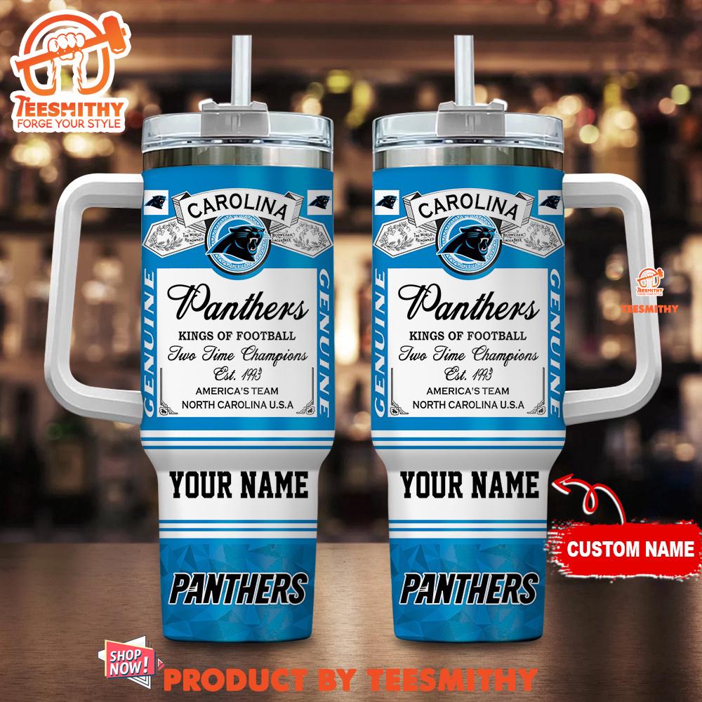 Carolina Panthers Nfl Kings Of Football Personalized Tumbler 40oz