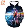 Cartoon Games Sonic – Electric Sonic All Over Print Hoodie For Teens