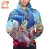 Cartoon Games Sonic Mania – Blue All Over Print Hoodie