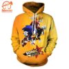 Cartoon Games Sonic – Sonic Knuckles Tails Yellow All Over Print Hoodie For Teens