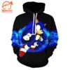 Cartoon Games Sonic – Sonic The Hedgehog Black All Over Print Hoodie For Teens