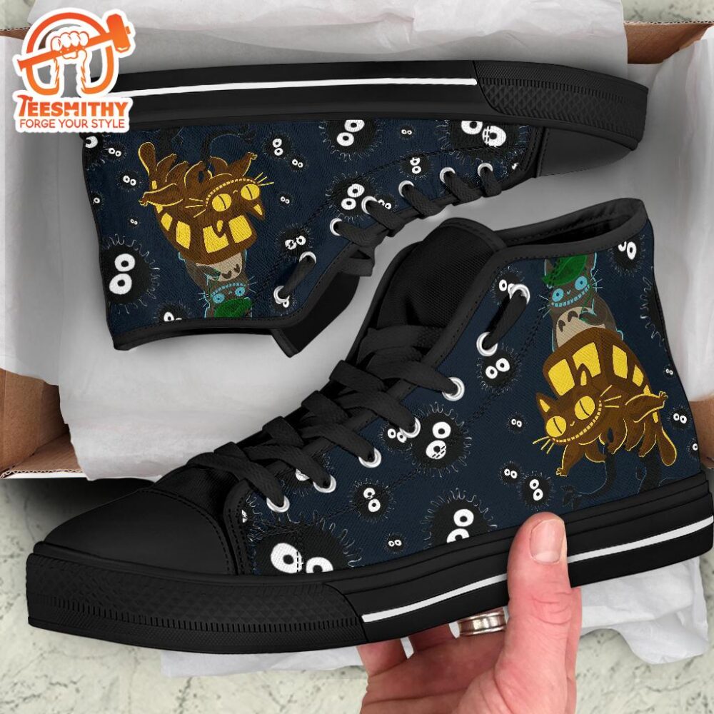 Catbus Sneakers Ghibli High Top Shoes Totoro Custom Idea