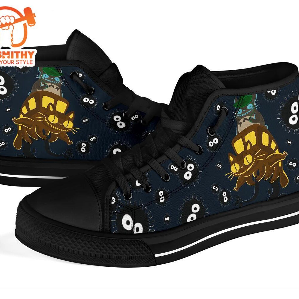 Catbus Sneakers Ghibli High Top Shoes Totoro Custom Idea