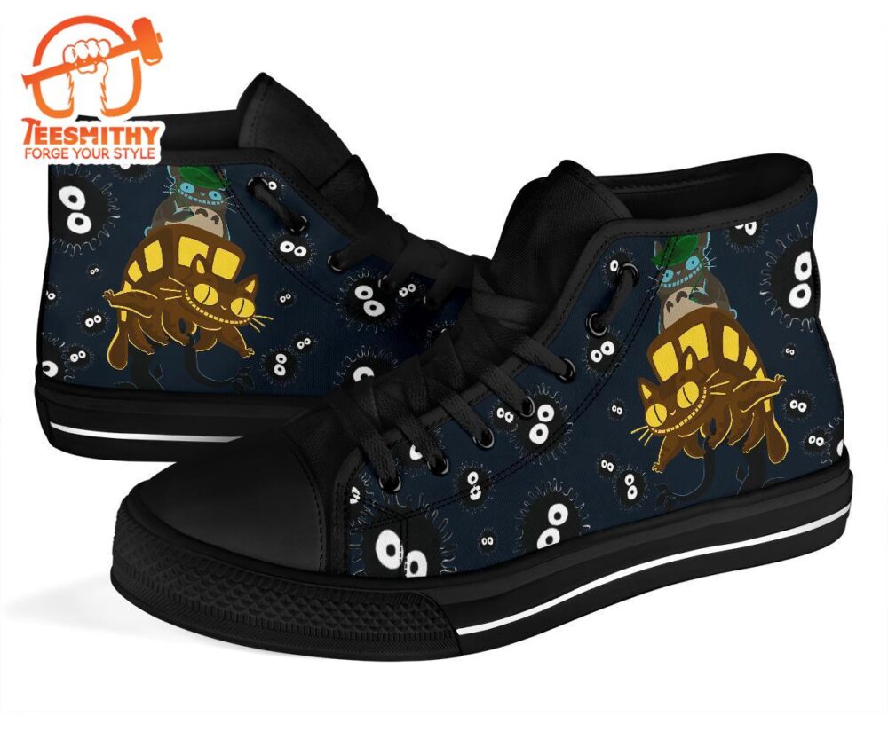 Catbus Sneakers Ghibli High Top Shoes Totoro Custom Idea