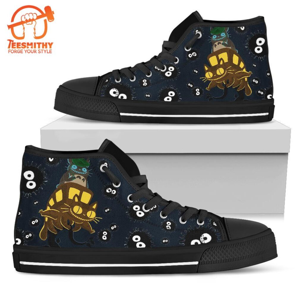 Catbus Sneakers Ghibli High Top Shoes Totoro Custom Idea