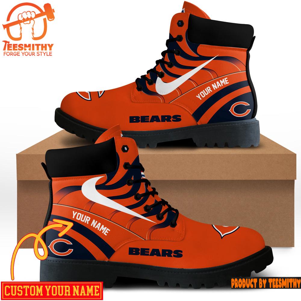 Chicago Bears Custom Boots Shoes Idea Gift For Fan