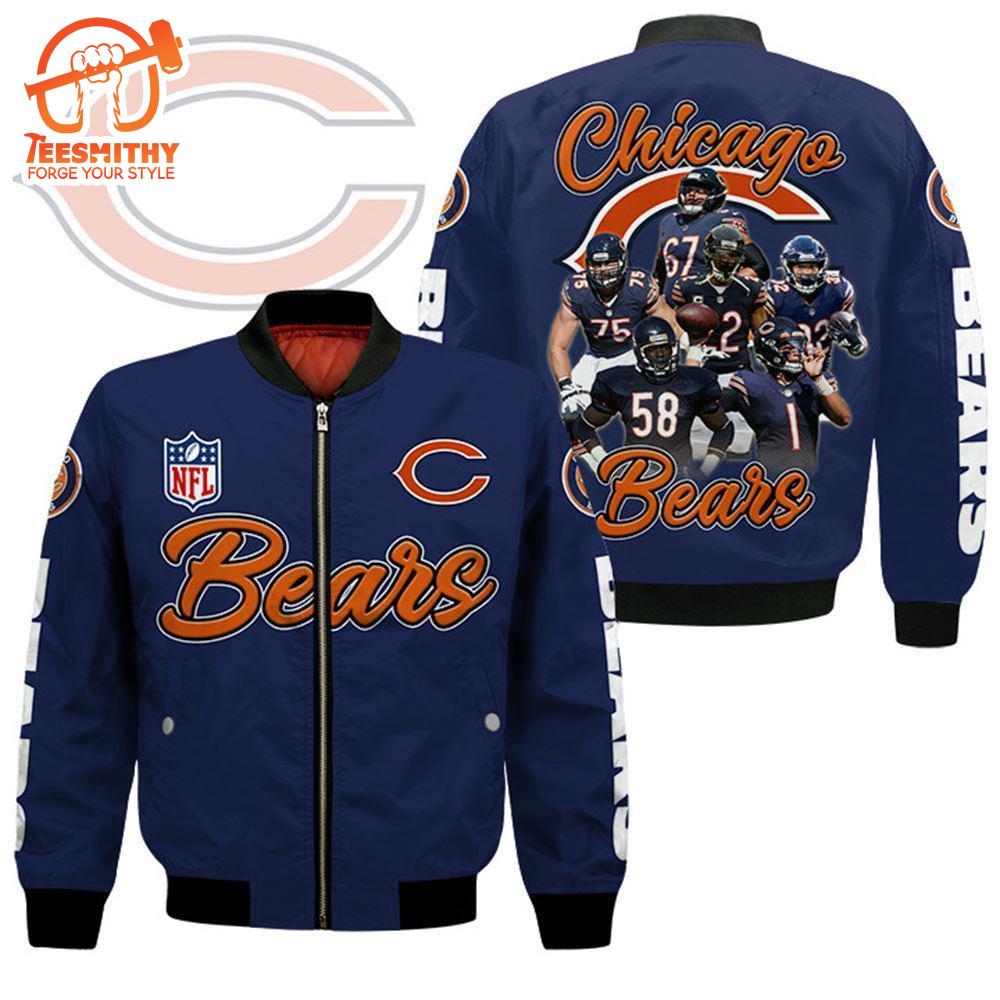 Chicago Bears Players Nfl Bomber Jacket  Gift For Fans