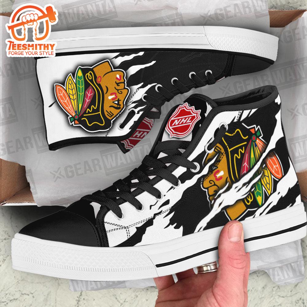 Chicago Blackhawks High Top Shoes Custom For Fans