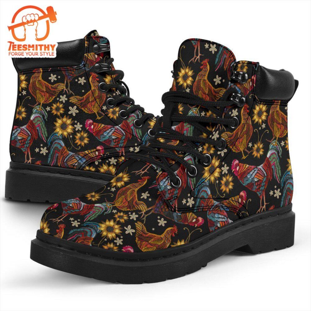 Chicken Boots Animal Custom Shoes Funny Chicken Lover