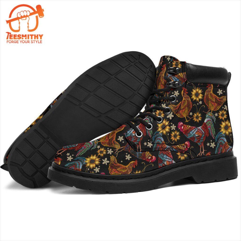 Chicken Boots Animal Custom Shoes Funny Chicken Lover