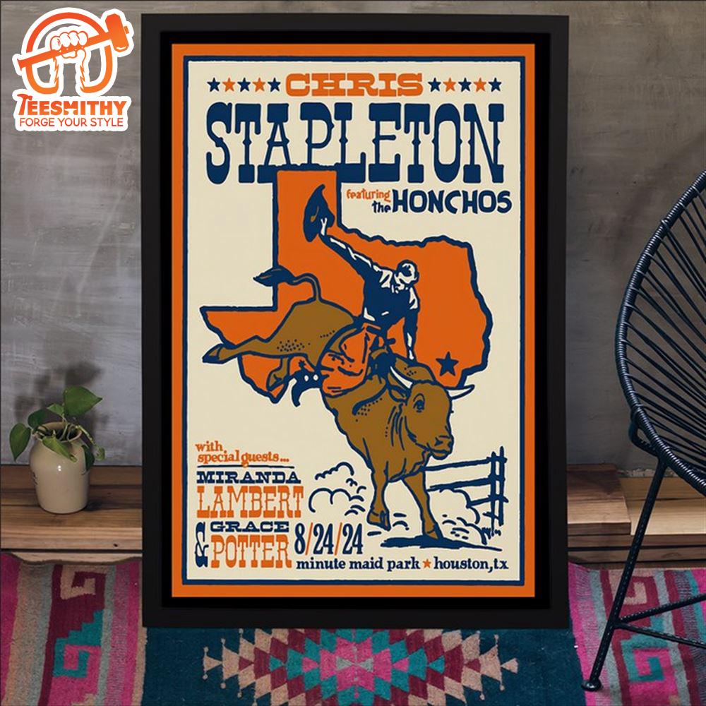 Chris Stapleton Aug 24 2024 Minute Maid Park In Houston TX Poster Canvas