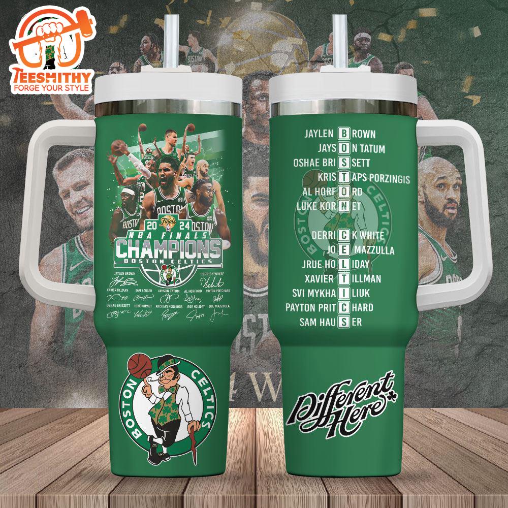 Christmas 2024 Boston Celtics 40oz Stanley Tumbler