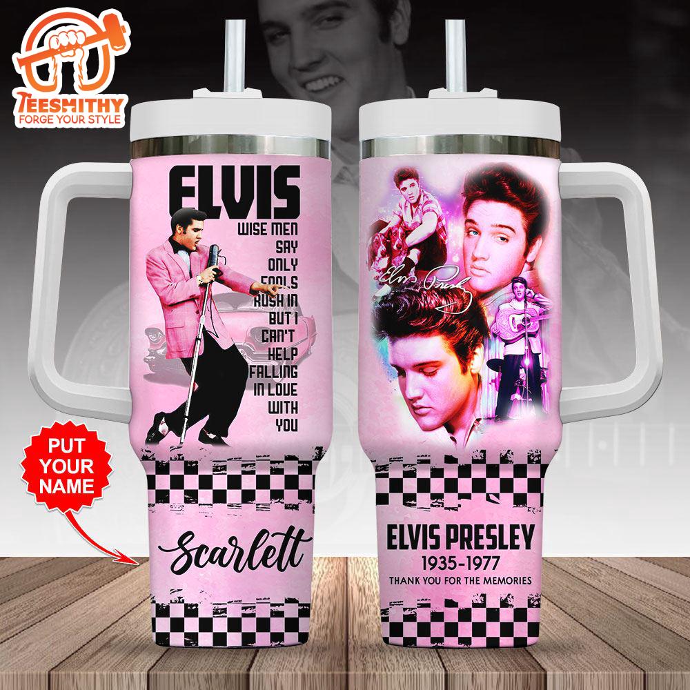 Christmas 2024 Custom Name Elvis Presley 40oz Stanley Tumbler