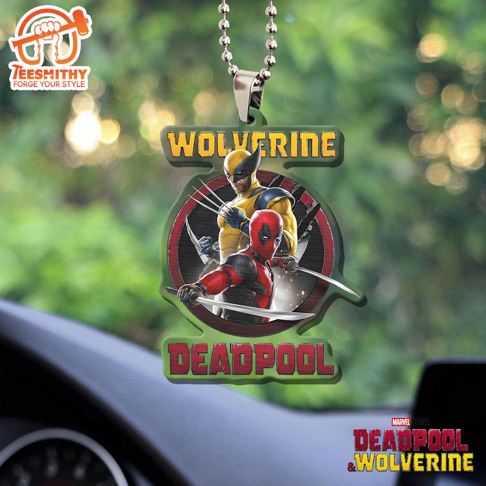 Christmas 2024 Deadpool x Wolverine Custom shape Clear 1-sided Acrylic Car Ornament