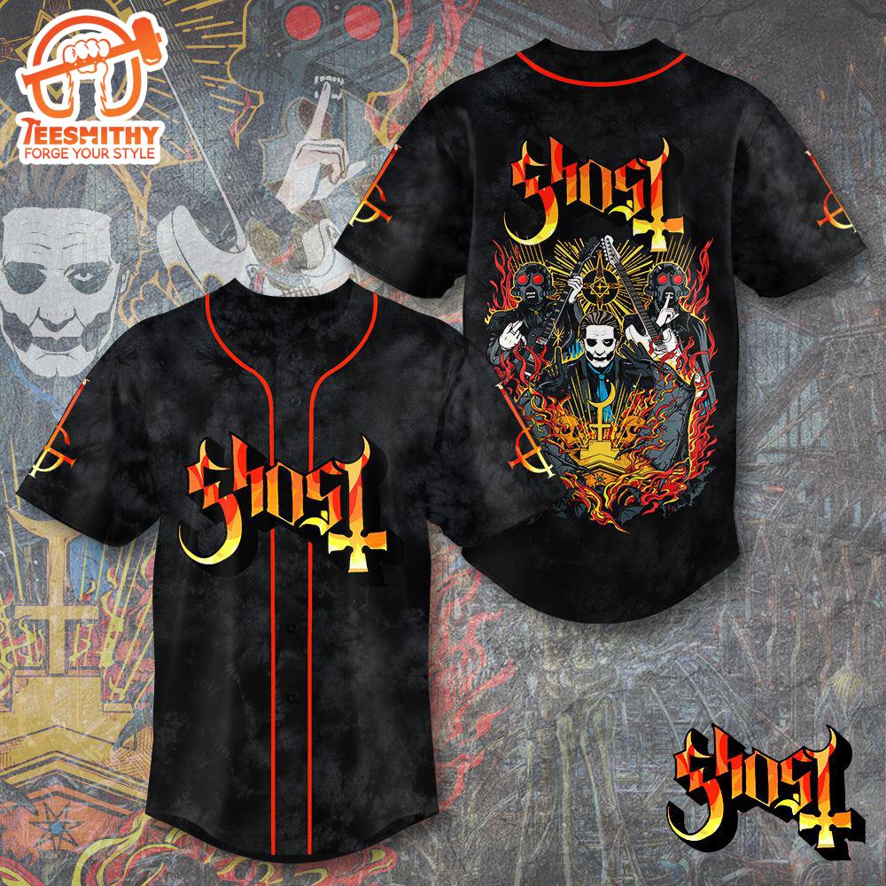 Christmas 2024 Ghost Band Baseball Jersey