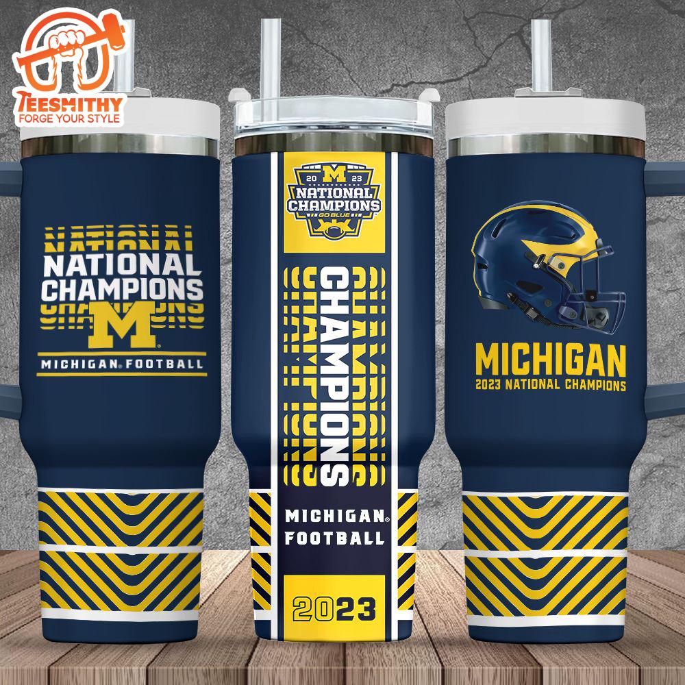 Christmas 2024 Michigan Wolverines Football 40oz Stanley Tumbler